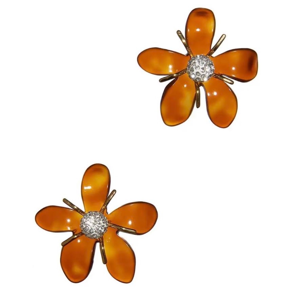 Lele Sadoughi - Caramel Trumpet Lily Earrings